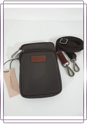 Pochette à bandoulière Bugatti marron, neuve avec étiquette