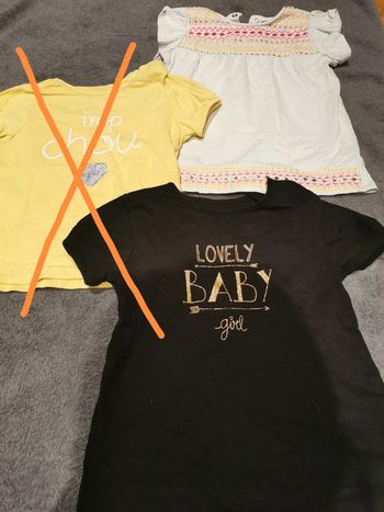 Lot t shirt bébé fille