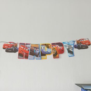 Faby27800 Banderole Happy Birthday "Cars"  Joyeux anniversaire
