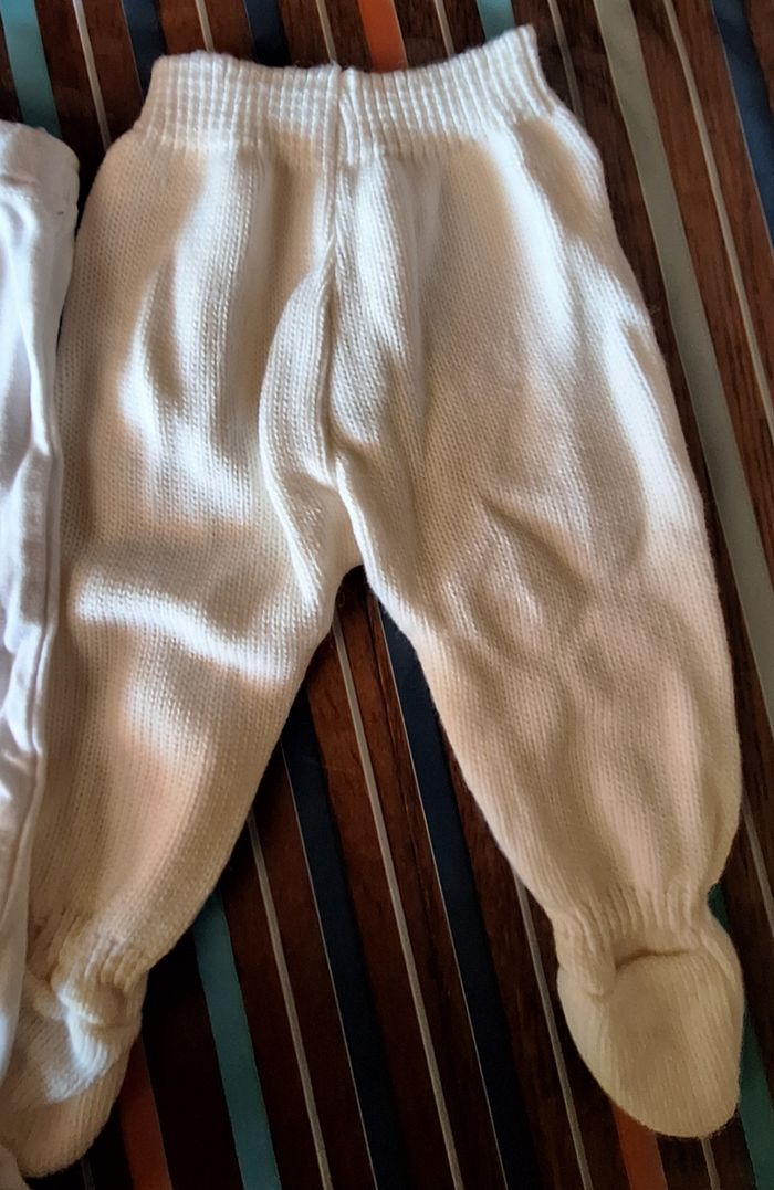 Lot 3 pantalons avec pied pour bébé - photo numéro 2