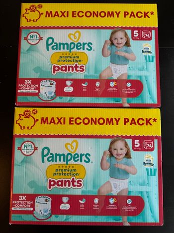 148 couches Pampers premium pants taille 5
