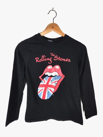 T-shirt Manches Longues The Rolling Stones - Noir - Taille 12 ans