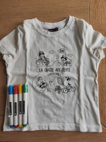 T-shirt à colorier garçon 3 ans