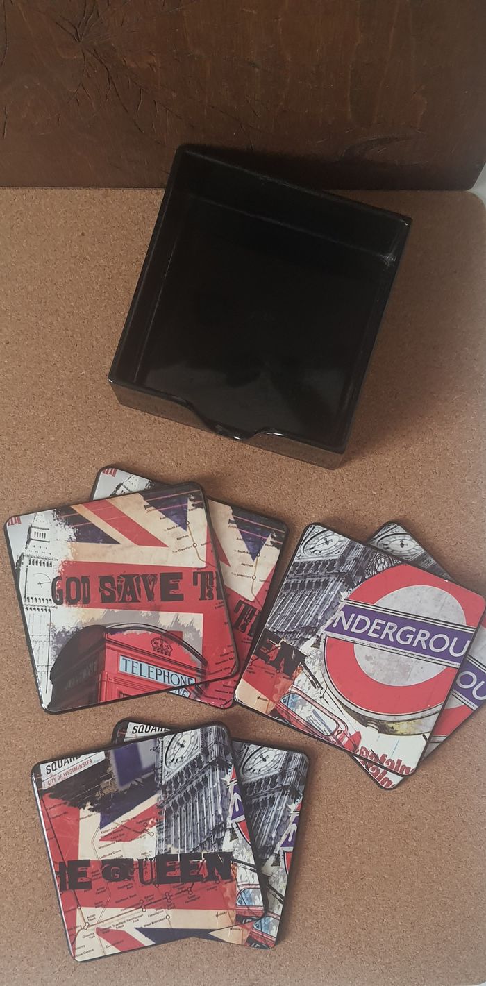 Sous verres "Anglais" dans sa boite - photo numéro 2
