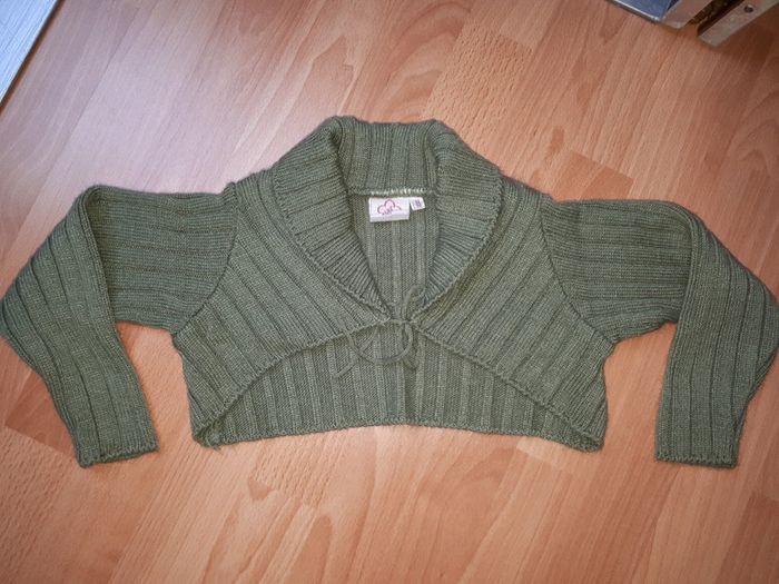 Gilet boléro vert foncé T 92-98 (2-3 ans)