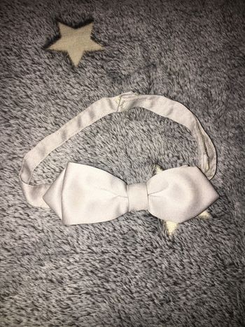 Noeud papillon gris clair garçon