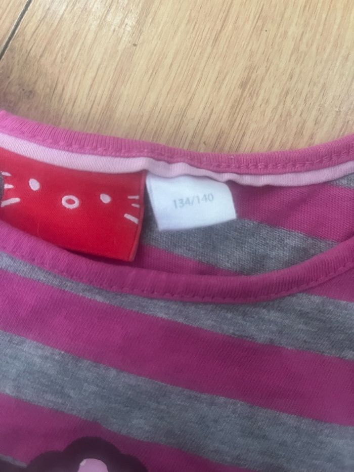 Chemise de nuit hello kitty à rayures 10 ans - photo numéro 2