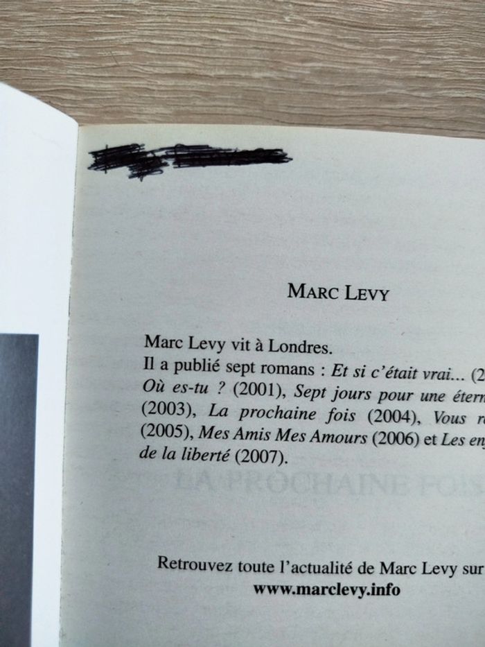 La prochaine fois, Marc Lévy - photo numéro 4