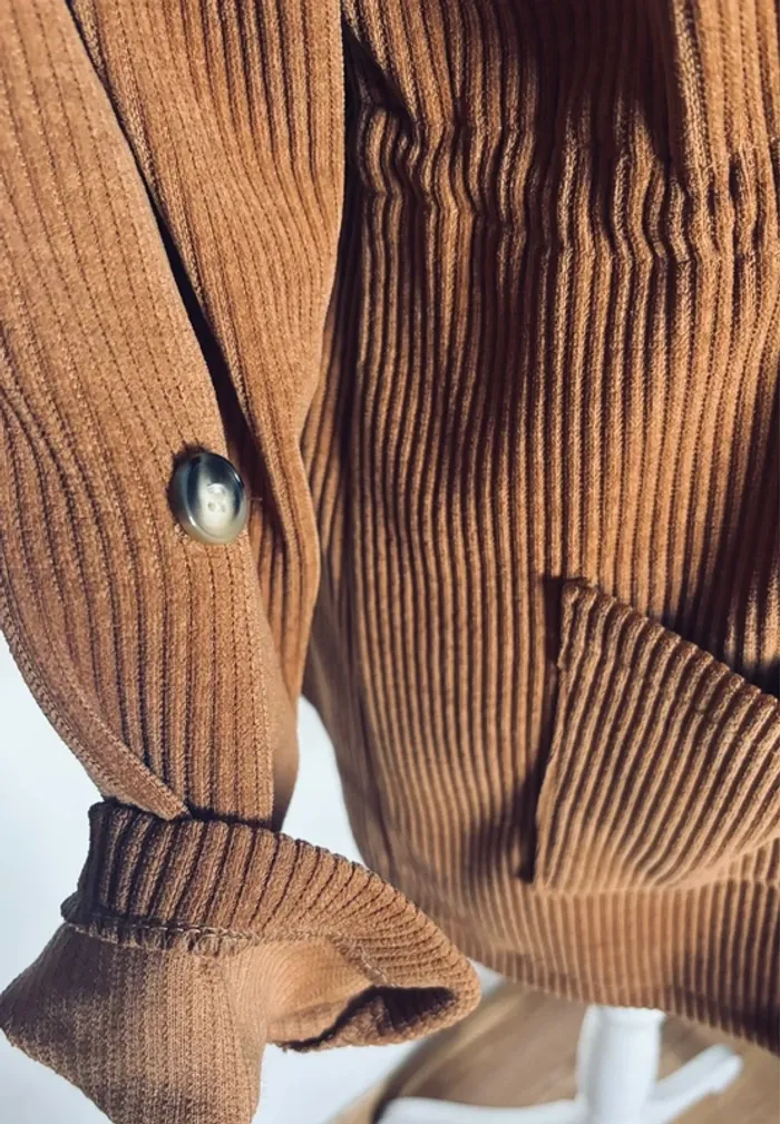 🤎 Veste camel en velours côtelé – Taille unique 🤎 - photo numéro 4