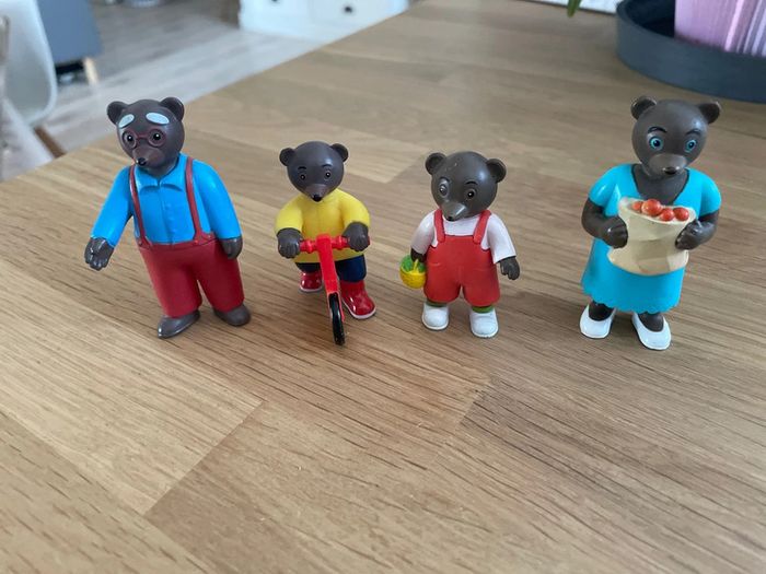 Lot de 4 figurines Ours brun