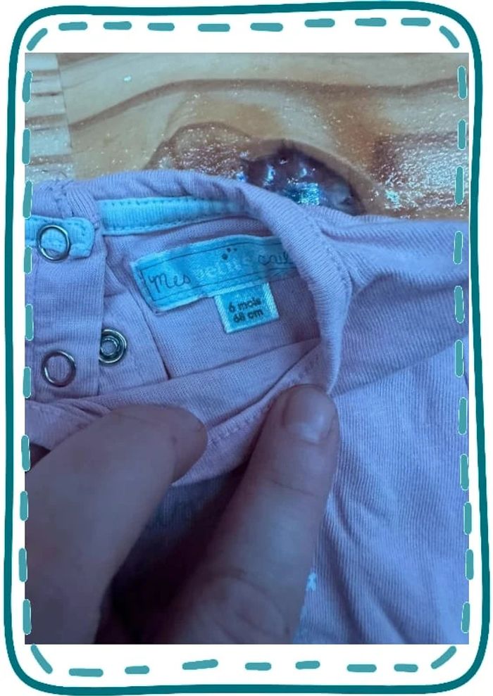 T-shirt rose 6mois - photo numéro 2