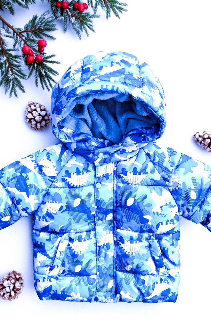 GÉMO - NEW - ANORAK GARÇON BLEU IMPRIMÉ DINOSAURES & INTÉRIEUR TYPE POLAIRE 18M - photo numéro 5