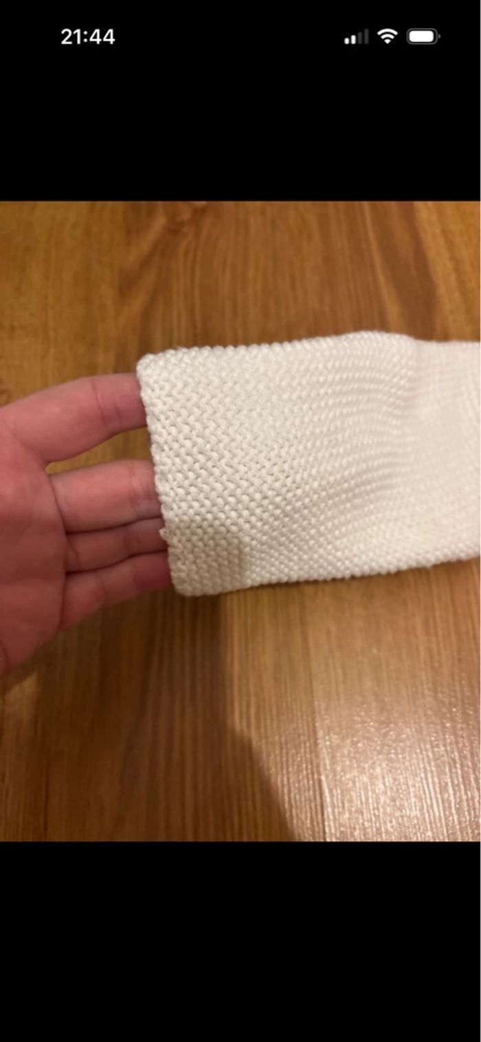 Joli gilet à bouton chaud blanc fille kiabi 24 mois neuf - photo numéro 5