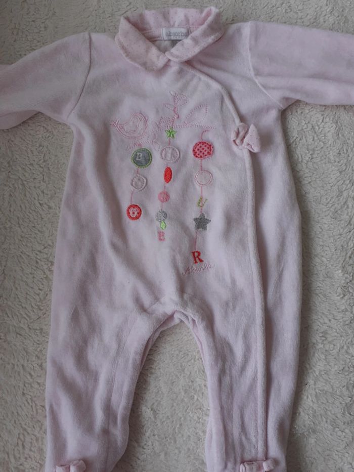 Pyjama fille 3 mois rose Absorba - photo numéro 2