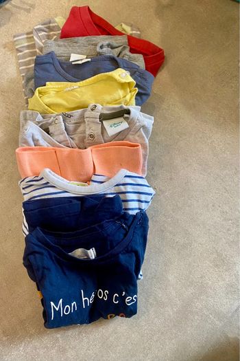 Lot 9 manches courtes