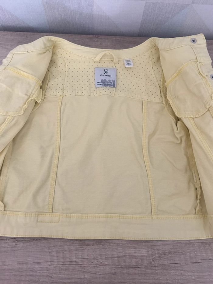 VEste en jeans okaidi jaune pale 4 ans - photo numéro 3