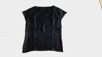 Vêtement fille tee-shirt manches courtes noir 12 ans