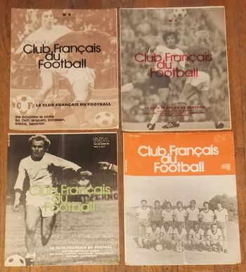 Lot de 4 anciens fascicules Revue club français du football CFF 1978 vintage