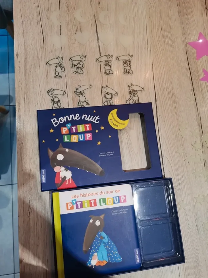 Coffret bonne nuit p'tit loup livre + phosphorescents