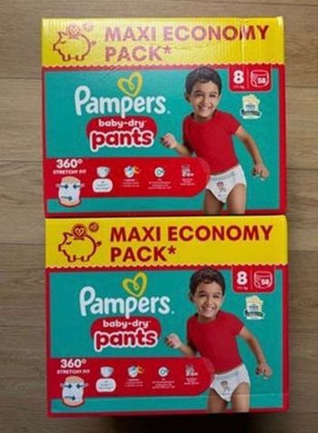 116 couches Pampers baby dry taille 8 