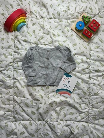 gilet léger gris avec paillettes vertbaudet 3 mois