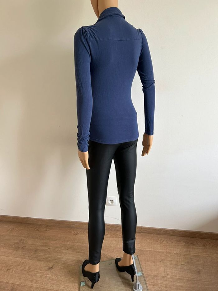 Haut bleu à manches longues Morgan taille XS bon état - photo numéro 10
