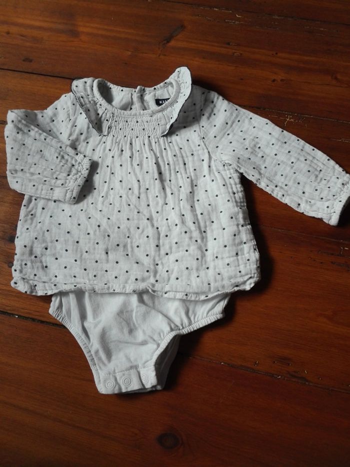 T shirt body col claudine pois chic