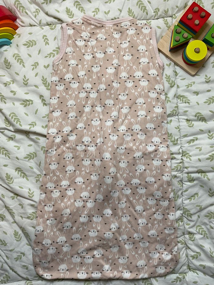 gigoteuse été 70cm rose motifs lapins - photo numéro 5