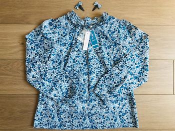 Blouse en Liberty Wiltshire bleu Jacadi T-10 ans
