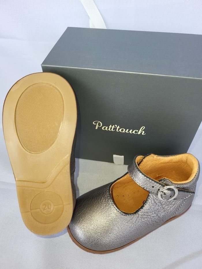 Chaussures charles IX fille en cuir argent Point 20 Made in France 🇨🇵 - photo numéro 4