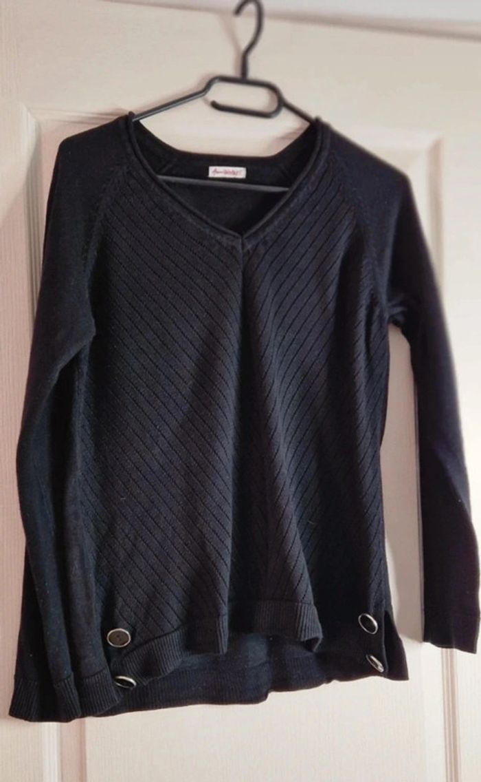 Pull Anne Weyburn noir ajouré - photo numéro 5