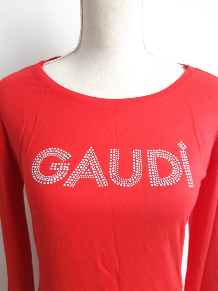 Tee shirt manches longues rouge GAUDI T36 - photo numéro 2