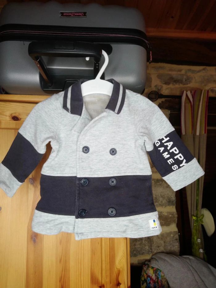 Petit gilet IKKS 6 mois garçon - photo numéro 2