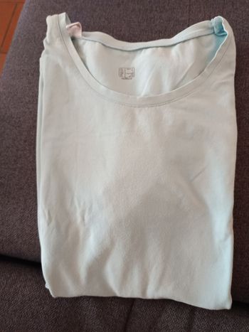 T shirt manche courte bleu clair taille XL
