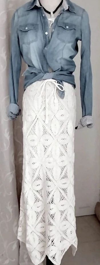 Jupe longue crochet bohème