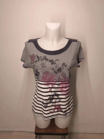 T-shirt Cassis Femme Taille 5 Rayure Motifs