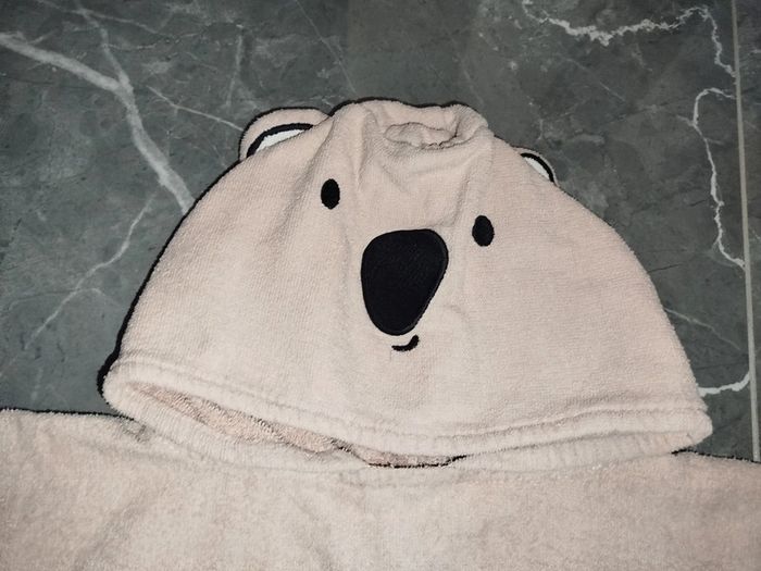 Serviette enfants cape de bain sortie de bain nounours - photo numéro 3