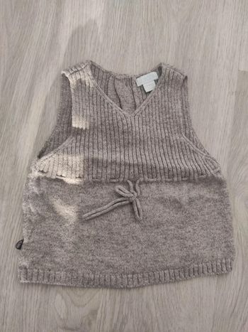 Pull sans manche fille 12 mois