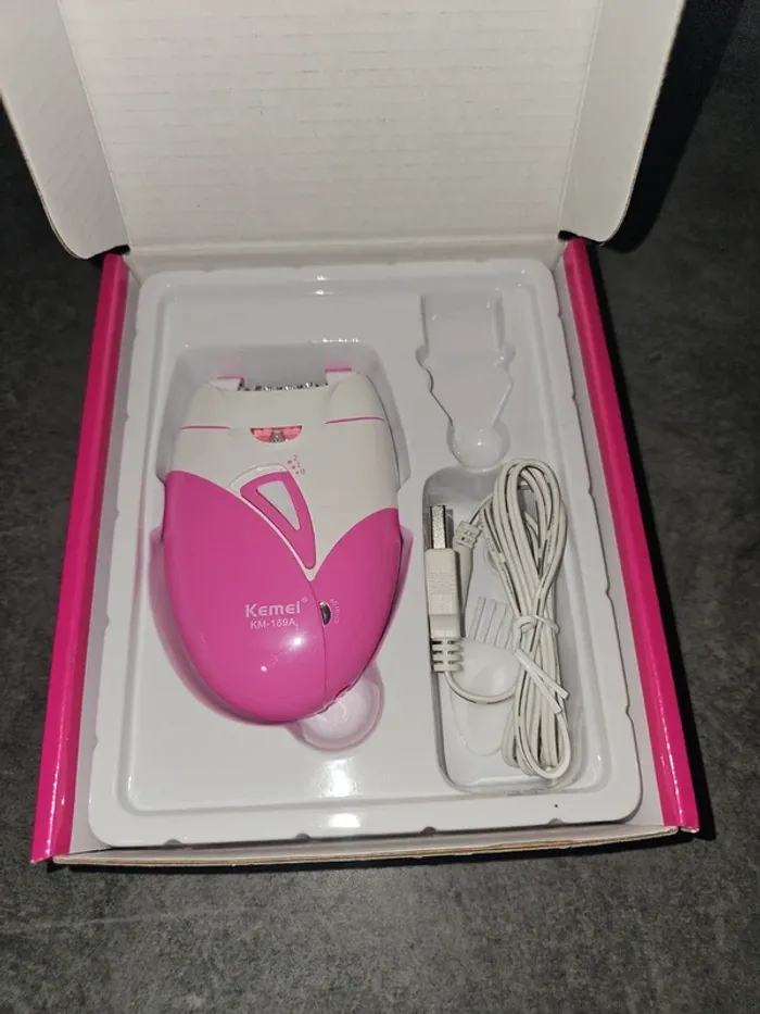[NEUF] Épilateur électrique rechargeable rose - photo numéro 2