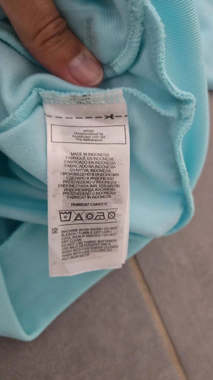 Ensemble jogging Adidas turquoise - photo numéro 4