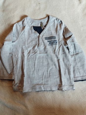 Tee-shirt manches longues gris orchestra taille 2 ans