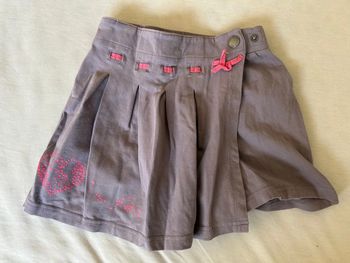 Jupe short violet vertbaudet 7 ans