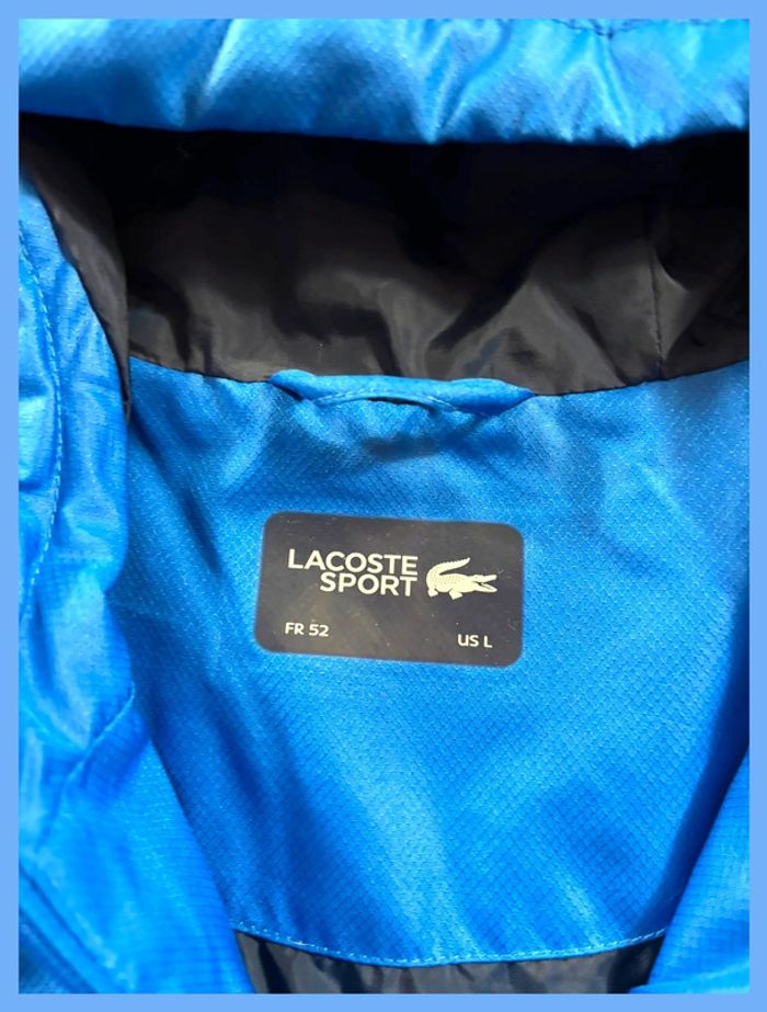 Doudoune Lacoste Sport Bleu Taille L - photo numéro 4