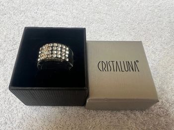 Bague en cristal cristaluna vera acrylique transparente swarovski neuf 100 109 00
