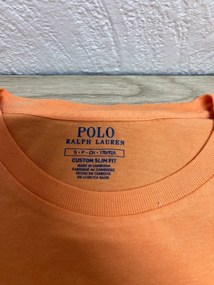 T-shirt Ralph Lauren - couleur orange- taille S - photo numéro 3