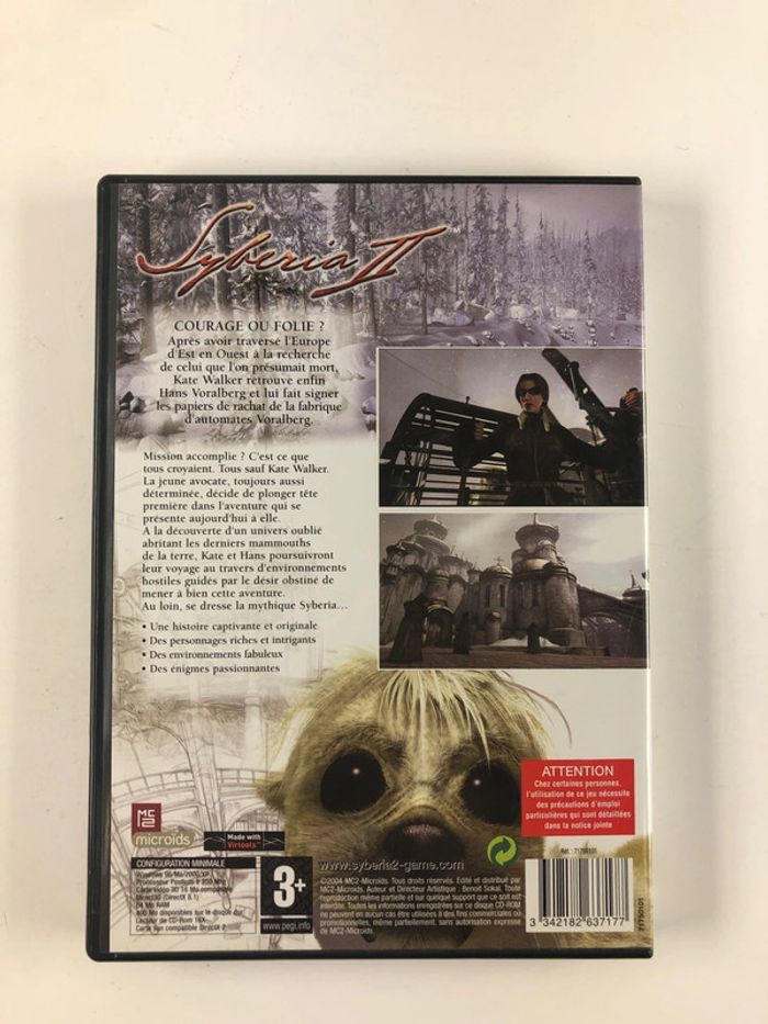 Syberia et Syberia 2 pc fr - photo numéro 2
