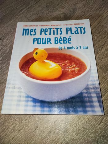 Livre " mes petits plats pour bébé" de 4 mois à 3 ans