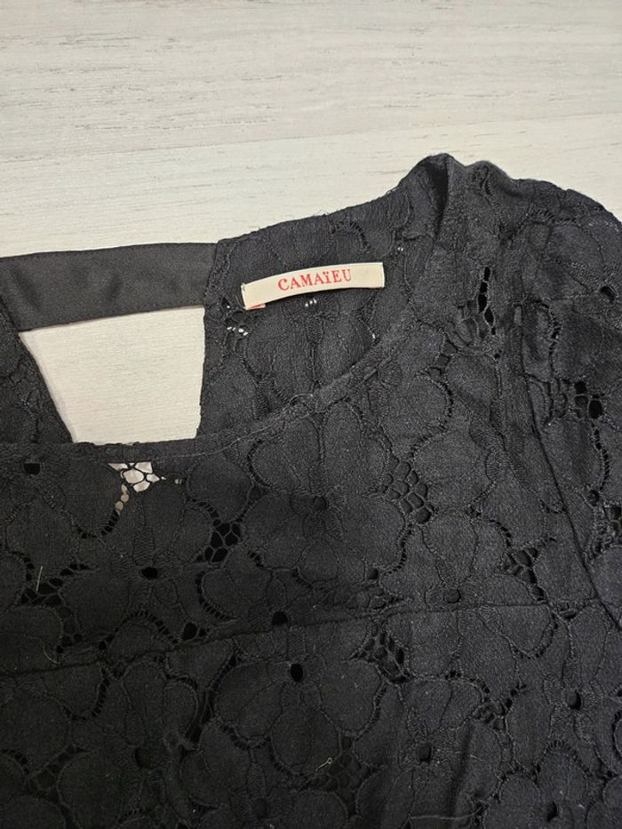 Robe noire Broderies camaieu - photo numéro 2