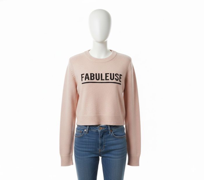 Pull Rose "FABULEUSE" H&M Divided - Maille Fine & Cropped