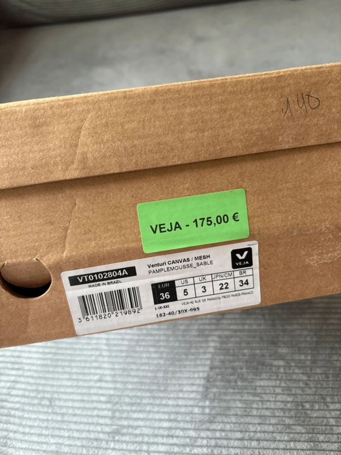 Chaussures veja venturi pamplemousse sable / taille 36 - photo numéro 9